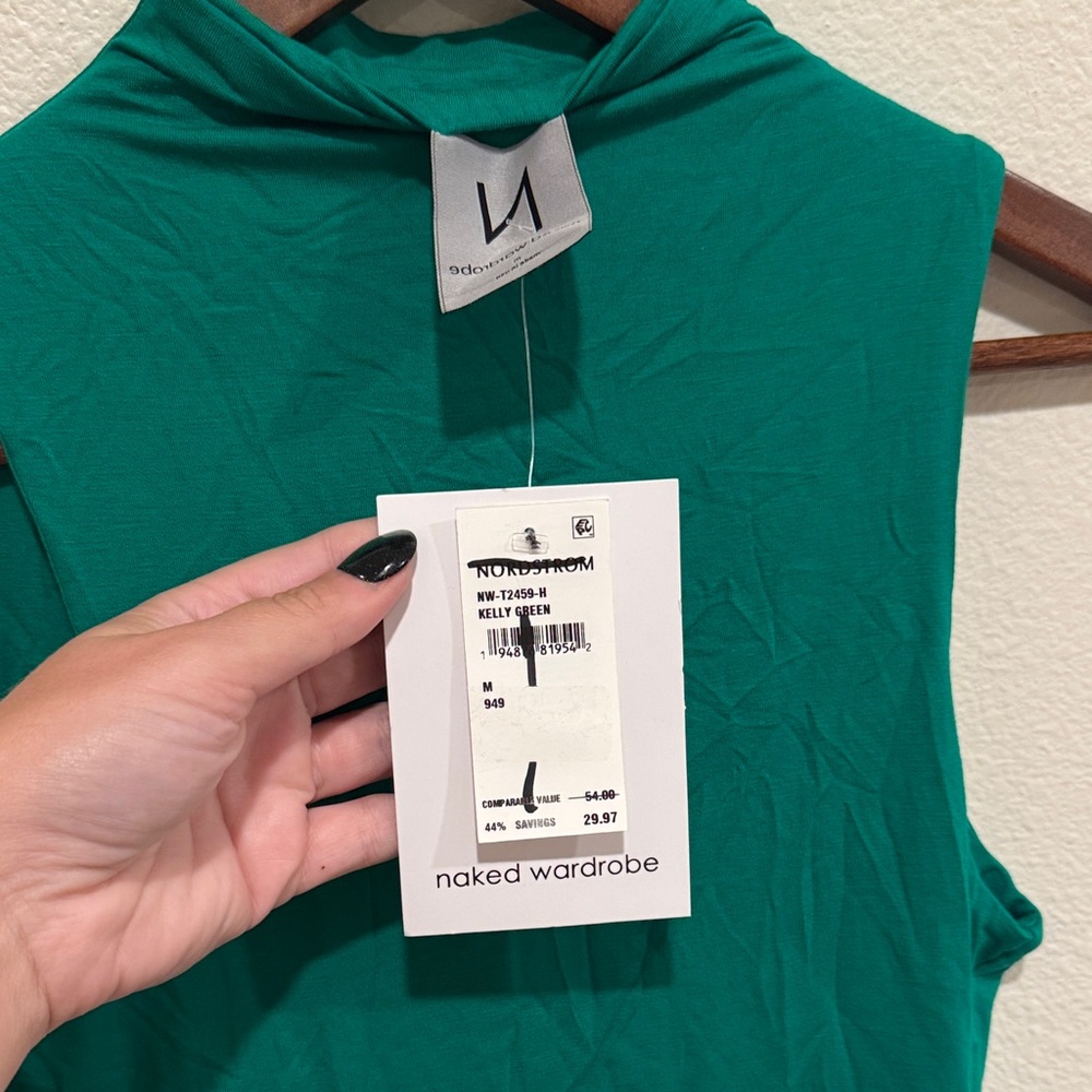 Naked Wardrobe Emerald Sleeveless Tank - Picture 2 of 6